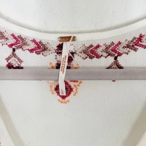 Free People Ariana Embroidered Tunic L - Picture 5 of 5